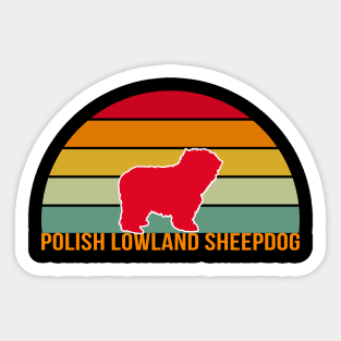 Polish Lowland Sheepdog Vintage Silhouette Sticker